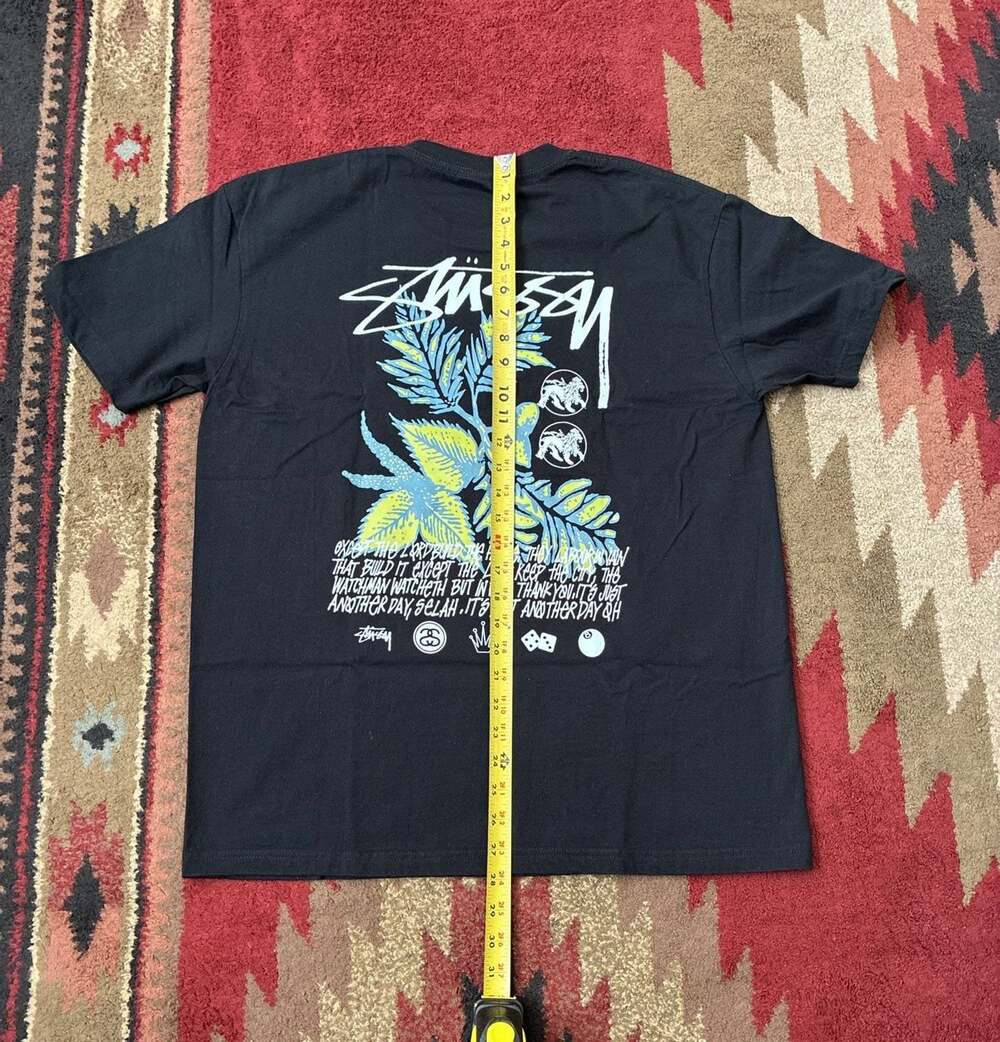 Stussy Graphic Print Short Sleeve Black T-Shirt Size L - Picture 7 of 7